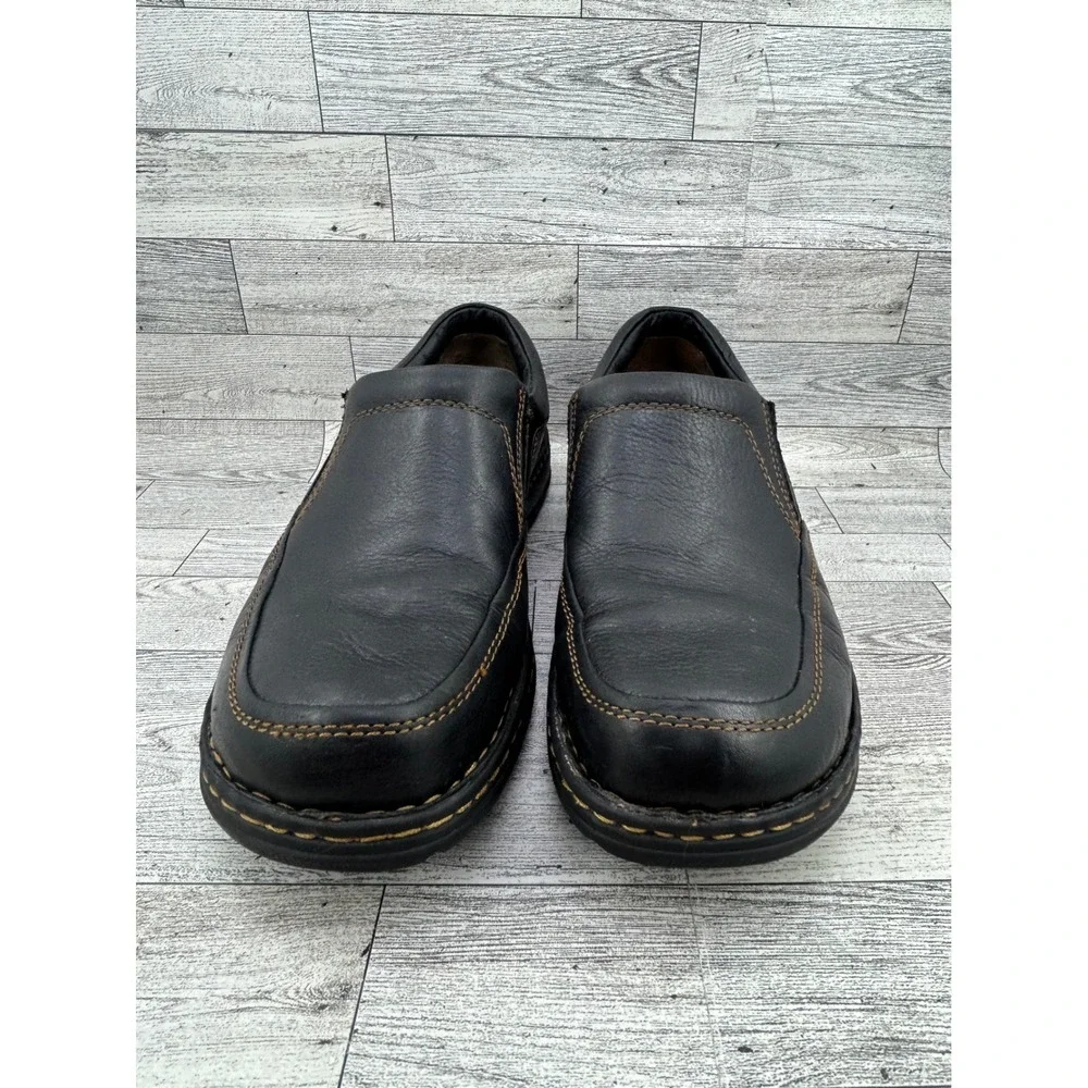 Born Men Black Leather Slip On Moc Toe Loafers‎ Shoes M3663 CCI15 Size 12M